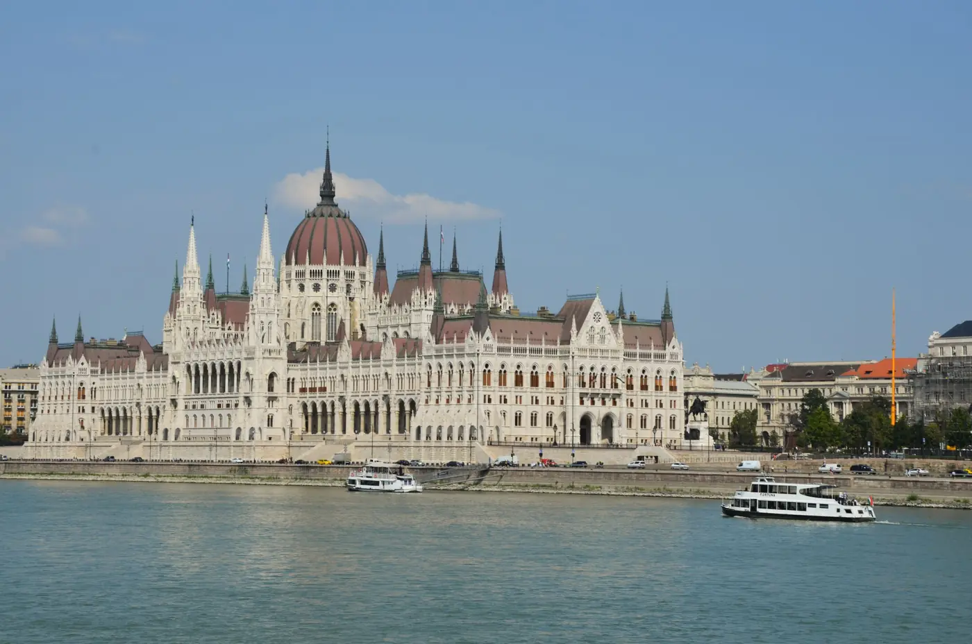 Hungarian Parliament Building on the Danube in Budapest